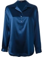 Blue satin blouse by Walter Voulaz at Farfetch