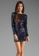 Blue sequin dress at Revolve at Revolve