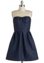 Blue strapless dress at ModCloth at Modcloth