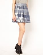 Blue tie dye skirt by River Island at Asos