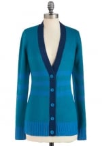 Blue tipped cardigan at Modcloth at Modcloth