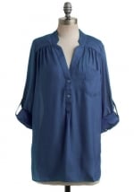 Blue tunic blouse from ModCloth at Modcloth