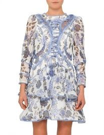 Bluebell Print Mini Flip Dress With Lace Up at David Jones