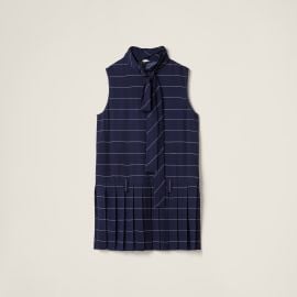 Bluewhite Striped Jersey Dress Miu Miu at Miu Miu