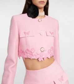 Blumarine Cropped wool jacket at Mytheresa