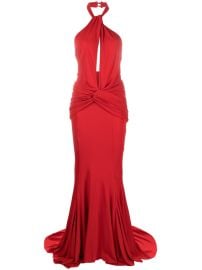 Blumarine Halterneck cut-out Gown - at Farfetch