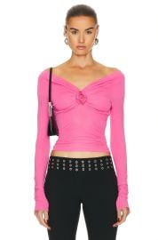 Blumarine Rose appliqu long sleeved blouse at Forward