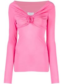 Blumarine rose-appliqu long-sleeved Blouse - at Farfetch