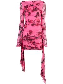 Blumarine rose-print Bodycon Minidress - at Farfetch