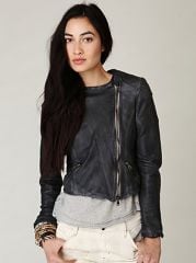 Blur Leather Jacket at Free People