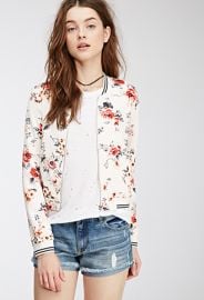 Blurred Floral Bomber Jacket  Forever 21 - 2000136259 at Forever 21