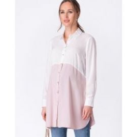 Blush Colour Block Maternity Tunic  Seraphine at Seraphine