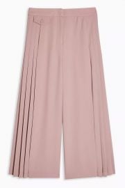 Blush Pleated Crop Wide Leg Pants at Topshop