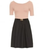 Blush and black dress by Alice and Olivia at Mytheresa