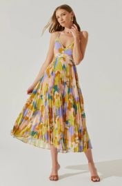 Blythe Floral Plisse Midi Dress ASTR the Label at ASTR The Label