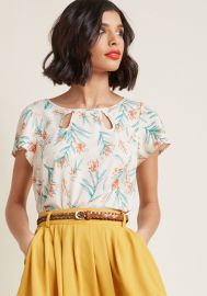 Boardroom Brunch Keyhole Top at ModCloth