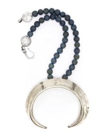Boars Tusk Pendant Necklace Large Oxidized Gogo Inc at Gogo