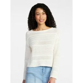 Boat Neck Pullover Sweater at Walmart