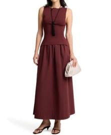 Boatneck Mix Media Dress at Bloomingdales