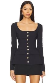 Boatneck Peplum Blazer at Revolve