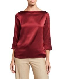 Boatneck Silk Blouse by Vince at Last Call