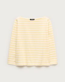 Boatneck T-shirt In Striped Heavyweight Cotton For Women JCrew at J. Crew