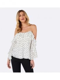 Bobby Spot Flounce Sleeve Cami at Forever New