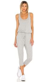 Bobi Supreme Jersey Sleeveless Jumpsuit in Heather Grey at Revolve