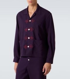 Bode Astor embroidered wool shirt at Mytheresa