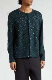 Bode Crystal Embellished Wool Cardigan at Nordstrom