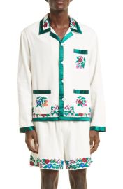 Bode Floral Embroidered Cotton Overshirt at Nordstrom