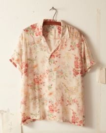 Bode Flowering Crabapple Short Sleeve Shirt at Bode