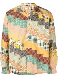 Bode Long sleeved patchwork shirt at Farfetch