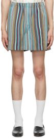 Bode Multicolor Kolkata Stripe Rugby Shorts SSENSE at Ssense