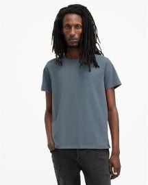 Bodega Crew Neck Raw Edge T-Shirt ASHY BLUE ALLSAINTS US at All Saints