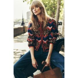 Boden Abi Mixed Print Jacquard Cardigan at Nordstrom