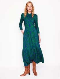 Boden High Neck Tiered Jersey Dress at Boden