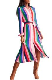 Boden Kate Tie Belt Long Sleeve Shirtdress at Nordstrom