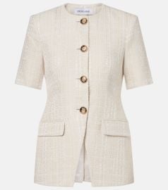Bodie cotton-blend tweed jacket at Mytheresa