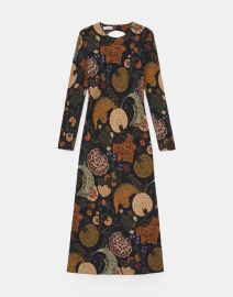 Bohemia Bloom Viscose Keyhole Back Midi Dress  Lafayette 148 New York at Lafayette 148