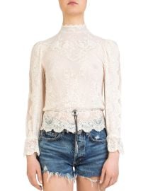 Bolo-Detail Lace Top at Bloomingdales