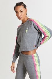 Bolt Cropped Classic Sweatshirt by Aviator Nation at Bandier