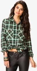 Bolt Studded Plaid Shirt at Forever 21