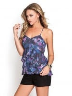 Bombay floral ruffle top by Guess at Guess