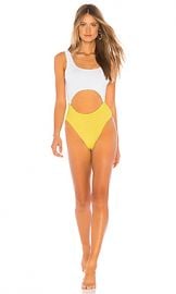 Bond Eye X BOUND The Mishy One Piece in White  amp  Lemon from Revolve com at Revolve