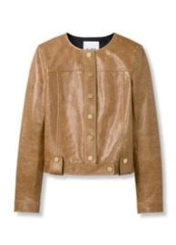 Bonded Leather Jacket St John Knits at St John