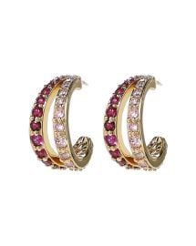 Bonheur Jewelry Mariah Swarovski Crystal Double Hoop Earrings at Intermix