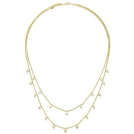 Bonheur Marguerite Multi Strand Crystal Necklace at Bonheur