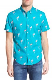 Bonobos  Flamingo Stand  Slim Fit Short Sleeve Sport Shirt at Nordstrom