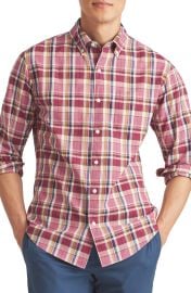 Bonobos Slim Fit Plaid Cotton amp Hemp Button-Down Shirt at Nordstrom